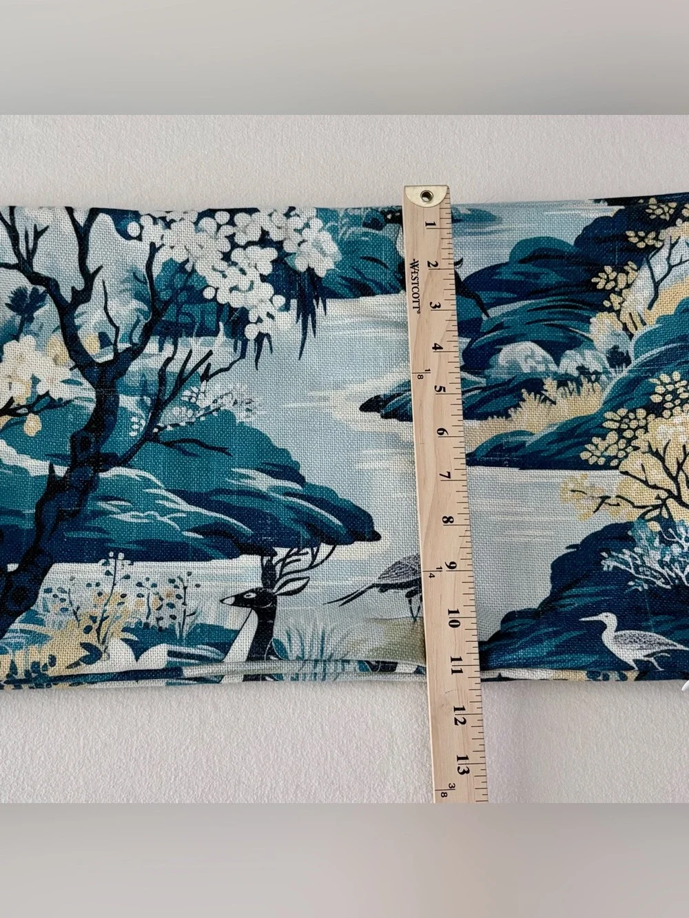 Set of TWO Chinoiserie Asian Scenic Nature Landscape Lumbar Pillow Covers